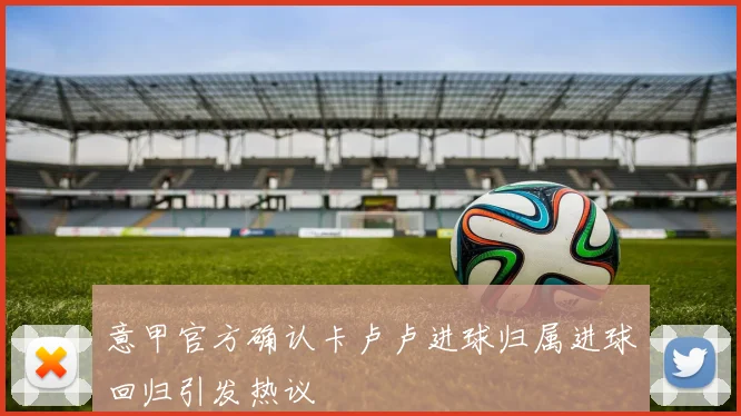 意甲官方确认卡卢卢进球归属进球回归引发热议